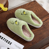 CHRISTMAS GREEN MONSTER GRINCH COTTON SLIPPERS_CWMM3059