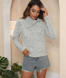 Solid Irregular Large Lapel Thick Base Shirt