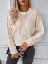 Solid Hollow-Out Pullover Vintage Kinky Knitwear