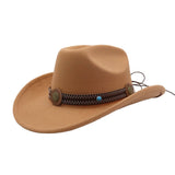 COUPLE FEDORA JAZZ HAT WESTERN ETHNIC WOOL HAT_CWAH04382