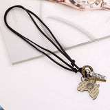 SIMPLE CREATIVE ADJUSTABLE COWHIDE NECKLACE_CWMM4595