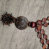 ETHNIC COCONUT SHELL AND WOOD MULTI LAYER NECKLACE_CWMM4854