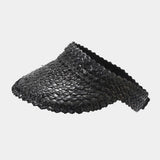 STRAW SUN VISOR SUMMER PONYTAIL UV PROTECTION HAT_CWAH3282