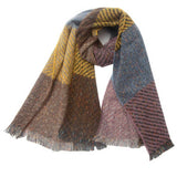LARGE PLAID SCARF UNISEX WINTER WRAP SHAWL_CWASC0867