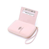 New Solid Leaf Decor Zipper Short Wallet_Cwab06258