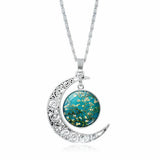HOLLOW OUT MOON GEM PENDANT NECKLACE_CWAJE0705