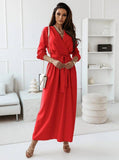 Temperament Waist Slim Skirt Long Sleeve Dress