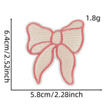 CUTE SOLID COLOR CARTOON BOW EMBROIDERED PATCH_CWMM4027