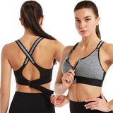NEW ADJUSTABLE ZIPPER SPORTS YOGA BRA_CWMU0290