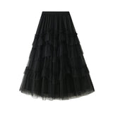 Tiered Tulle Patchwork Flared Maxi Skirt_Cwbms0388