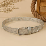 PUNK STREET HEAVY METAL CLAW STUD DIAMOND BELT_CWMM3938