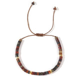 CYLINDRICAL RED PINE SEMI PRECIOUS STONE BRACELET_CWMM3806