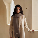 100% WOOL KNIT SCARF STRIPED SLIM WINTER WRAP_CWASC2295