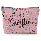 PINK LETTER DOUBLE SIDED PRINTED COSMETIC BAG_CWAB2247