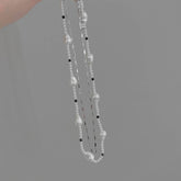 Versatile Double Layer Pearl Choker Necklace