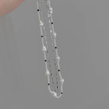 Versatile Double Layer Pearl Choker Necklace