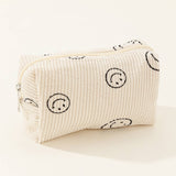SIMPLE SMILING FACE MEDIUM COSMETIC BAG_CWAB1035