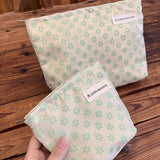 Green Floral Cosmetic Bag Travel Wash Pouch_Cuab00669
