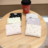 Floral Print Sweet Short Wallet Coin Purse_Cwab06198
