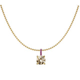 FASHIONABLE EMERALD ZIRCONIA BEAD NECKLACE_CWMM5299