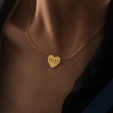 STAINLESS STEEL LOVE DOUBLE 11 NUMBER NECKLACE_CWMM5554