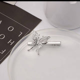 METAL ROSE HAIRPIN SIDE BANGS DUCKBILL CLIP_CWAHA4646