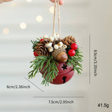 Cwmm10364_Christmas Bell Antler Bow Pinecone Tree Ornaments