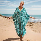 RAYON BEACH COVER UP WITH HANDWOVEN CHEST DETAIL_CWMM6157