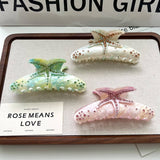RHINESTONE STARFISH HAIR CLAW SWEET ACETATE CLIP_CWAHA6018