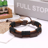 MENS SIMPLE VINTAGE BRAIDED LEATHER BRACELET_CWMM4478