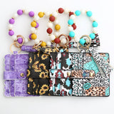 PU CARD WALLET WITH SILICONE BEAD BRACELET_CWAB4943
