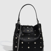 NEW METALLIC POLKA DOT STUDDED SHOULDER BAG_CWAB5721