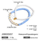 SWEET BLUE BEADED BRACELET IN 18K GOLD STEEL_CWAJE4800