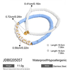SWEET BLUE BEADED BRACELET IN 18K GOLD STEEL_CWAJE4800