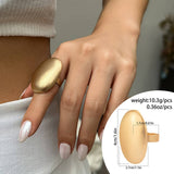 EXAGGERATED FRENCH DISC PLEATED METAL RING_CWAJE1824