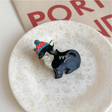 Cat Christmas Hat Hair Claw, Fun Animal Clip_Cwaha07288