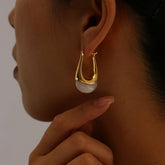 MINIMALIST STAINLESS STEEL SMOOTH TEARDROP EARRINGS_CWMM8906