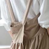 KITCHEN FLORIST WORK LINEN APRON WITH POCKETS_CWMM3295