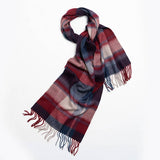 NORDIC PLAID WOOL SCARF WARM WINTER COUPLE WRAP_CWASC2357