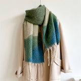 COLORBLOCK WINTER SCARF THICK WARM UNISEX WRAP_CWASC0969