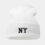 Ny Embroidery Knit Beanie Winter Warm Hat_Cwah04695