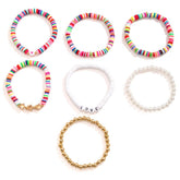 COLORFUL LETTER BOHEMIAN STAR BALL BRACELET SET_CWAJE1484