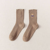 BREATHABLE AND SWEAT ABSORBENT CARTOON BEAR SOCKS_CWMS1396