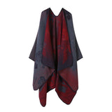 SHAWL VINTAGE SCARF FAUX CASHMERE SLIT WARM CAPE_CWASC2232