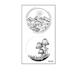 MINIMALIST NATURE TATTOO STICKERS WHALE FOREST_CWMM8365