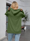 Cwocal00575_Contrast Color Zipper Hooded Pocket Sweatshirt