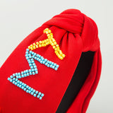 NEW HANDMADE RICE BEAD KNOTTED HEADBAND_CWAHA1785