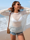 Solid Color Fashion Holiday Bikini Beach Smock