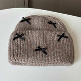 NEW AUTUMN AND WINTER BOW KNITTED HAT_CWAB2913