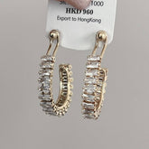 Trendy Hollow Half Round Earrings